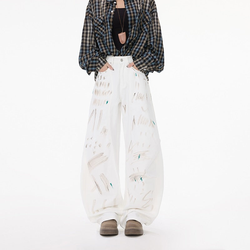 Pantaloni „Atitudine în Alb”