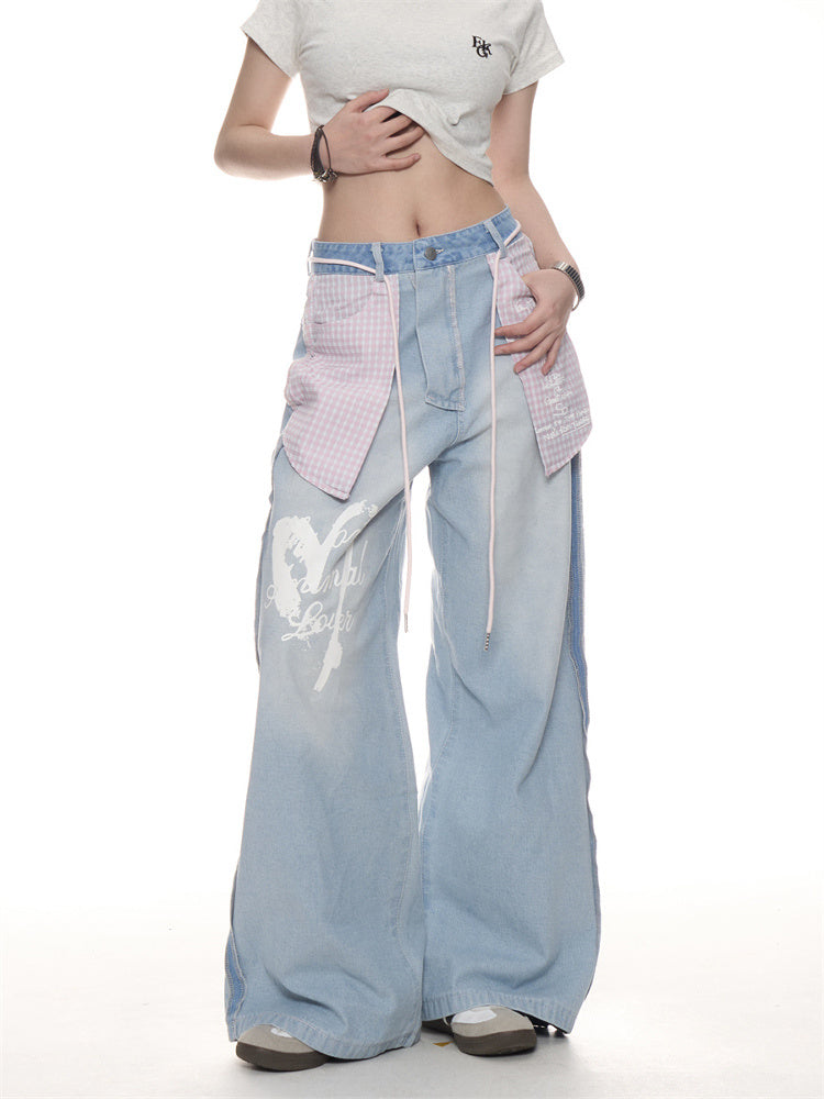 Pantaloni „Retro Love Patch”