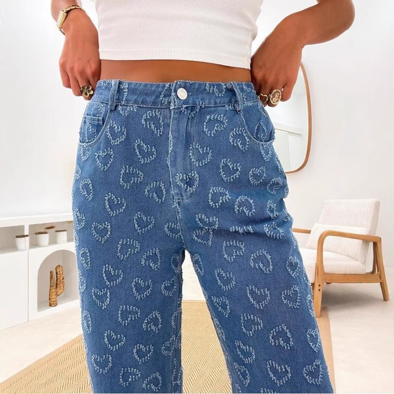 Pantaloni „Crochet Love Denim”