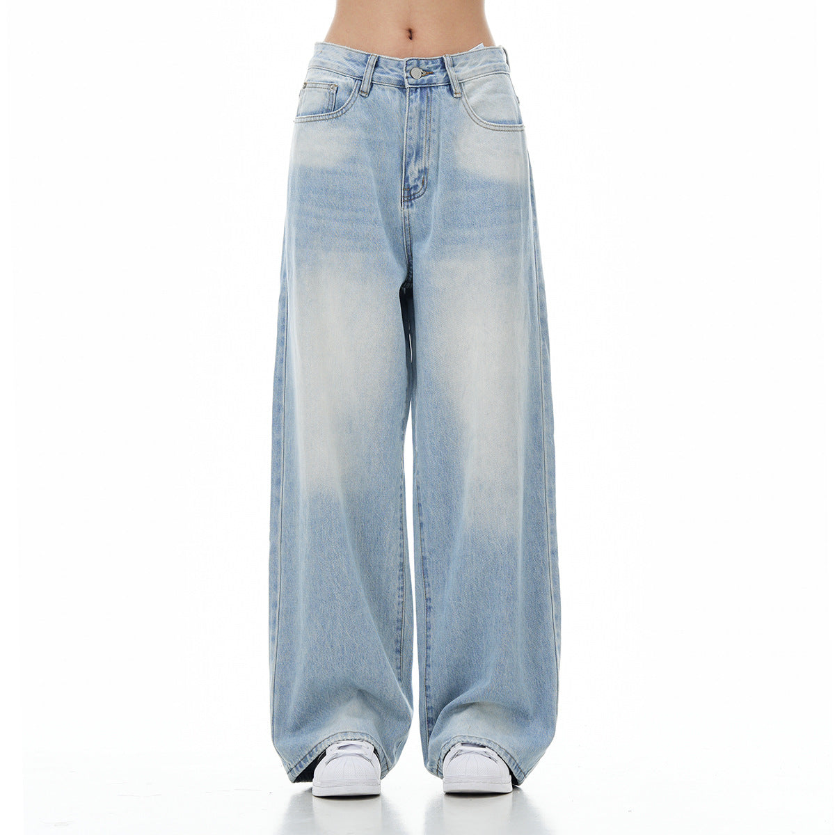 Pantaloni „Breeze Wide Light Blue”