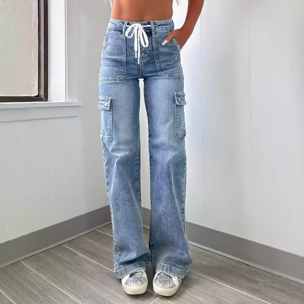 Pantaloni „Cargo Chic Denim”