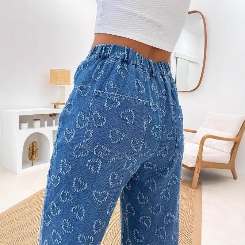 Pantaloni „Crochet Love Denim”