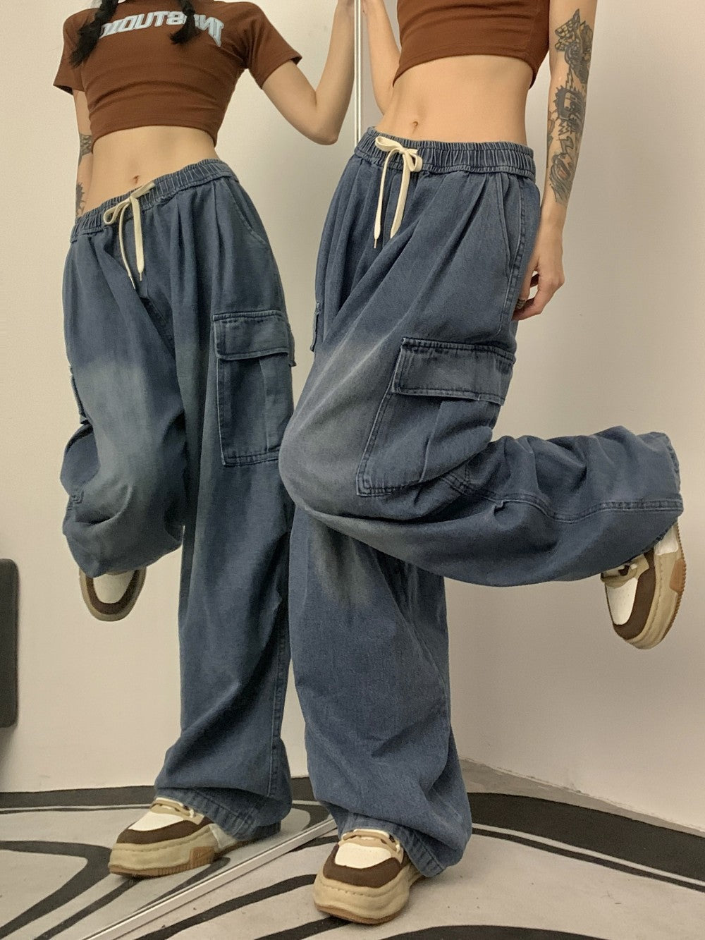 Pantaloni Baggy Vintage Cargo