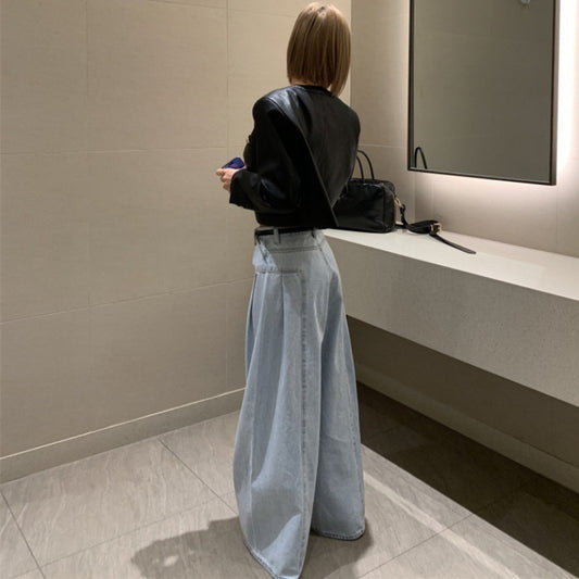 Pantaloni „Pleated Seoul Denim”