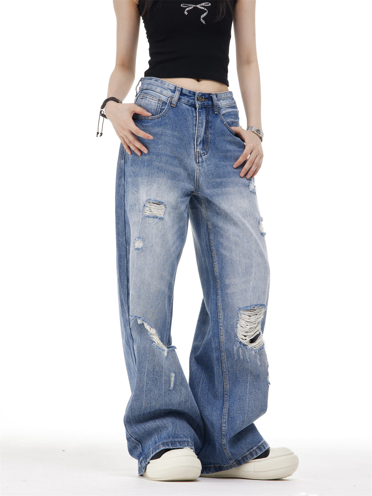 Pantaloni „Ripped Blue Freedom”