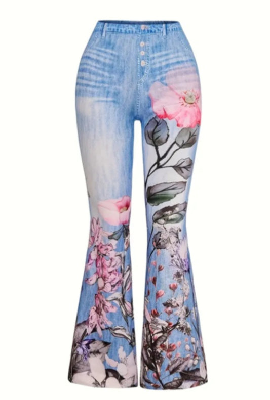 Pantaloni „Floral Bloom Effect”