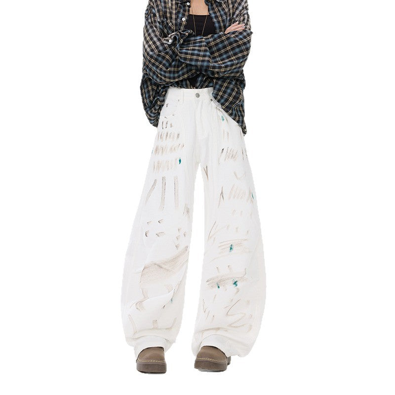 Pantaloni „Atitudine în Alb”