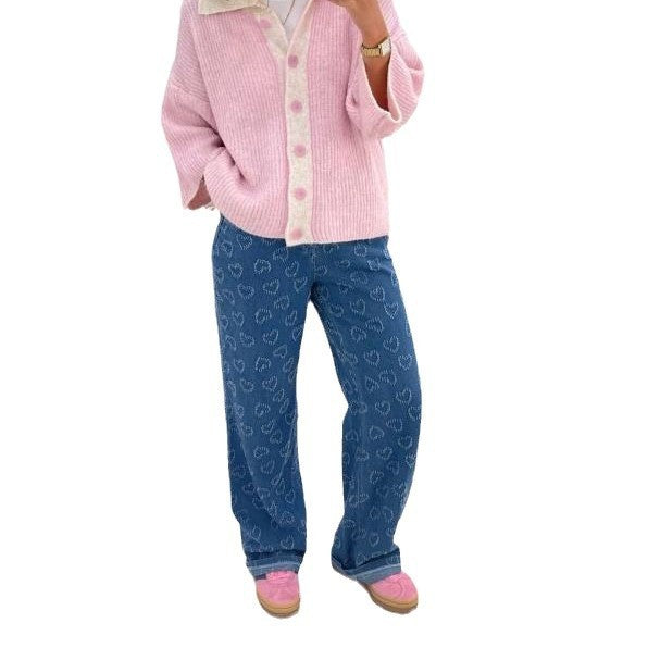 Pantaloni „Crochet Love Denim”