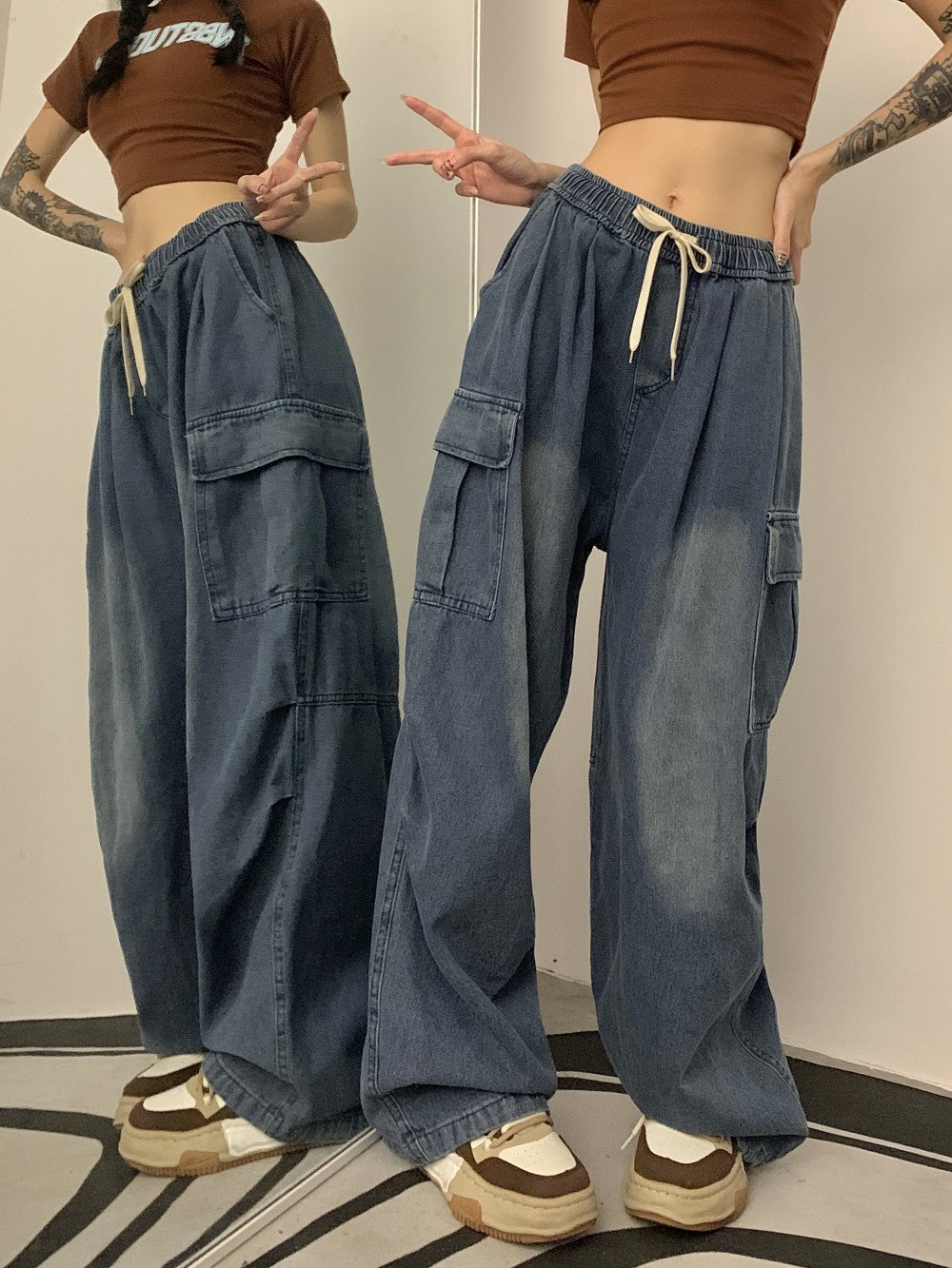 Pantaloni Baggy Vintage Cargo