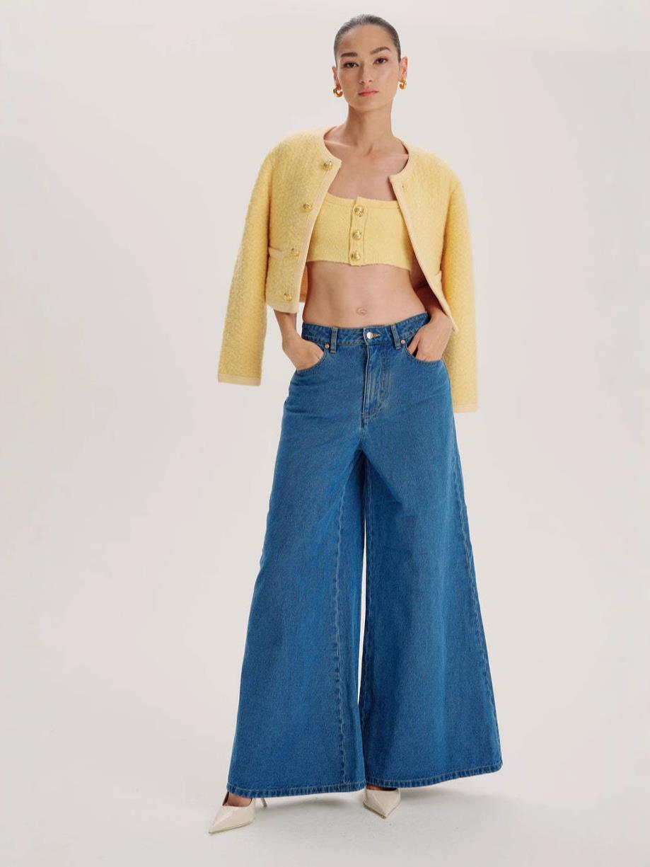 Pantaloni „Retro Wide Flow”