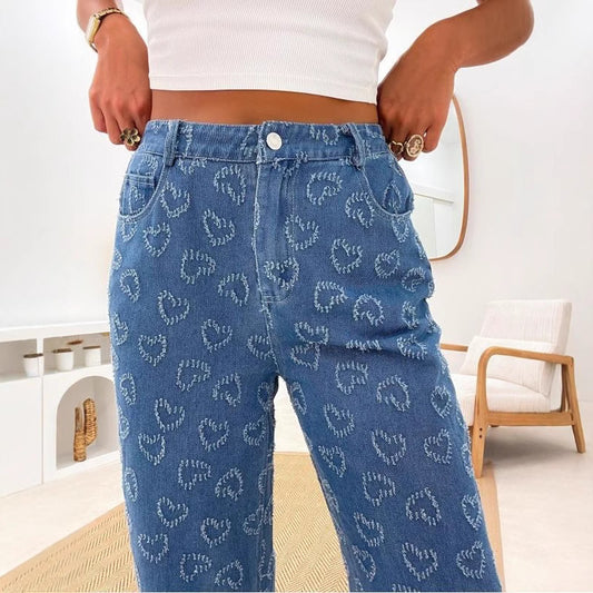Pantaloni „Crochet Love Denim”