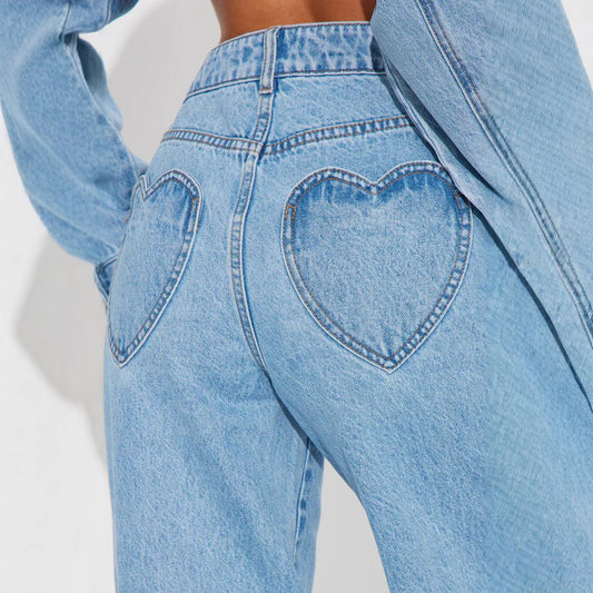 Pantaloni „Love Back Denim”