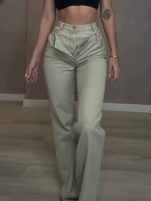 Pantaloni „Double Waist Statement”