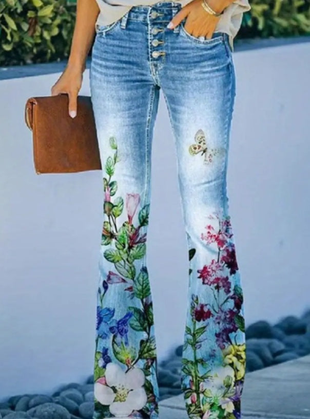 Pantaloni „Floral Bloom Effect”