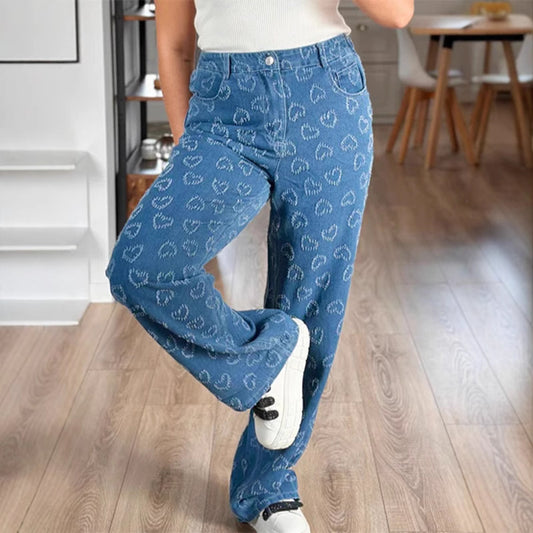 Pantaloni „Crochet Love Denim”
