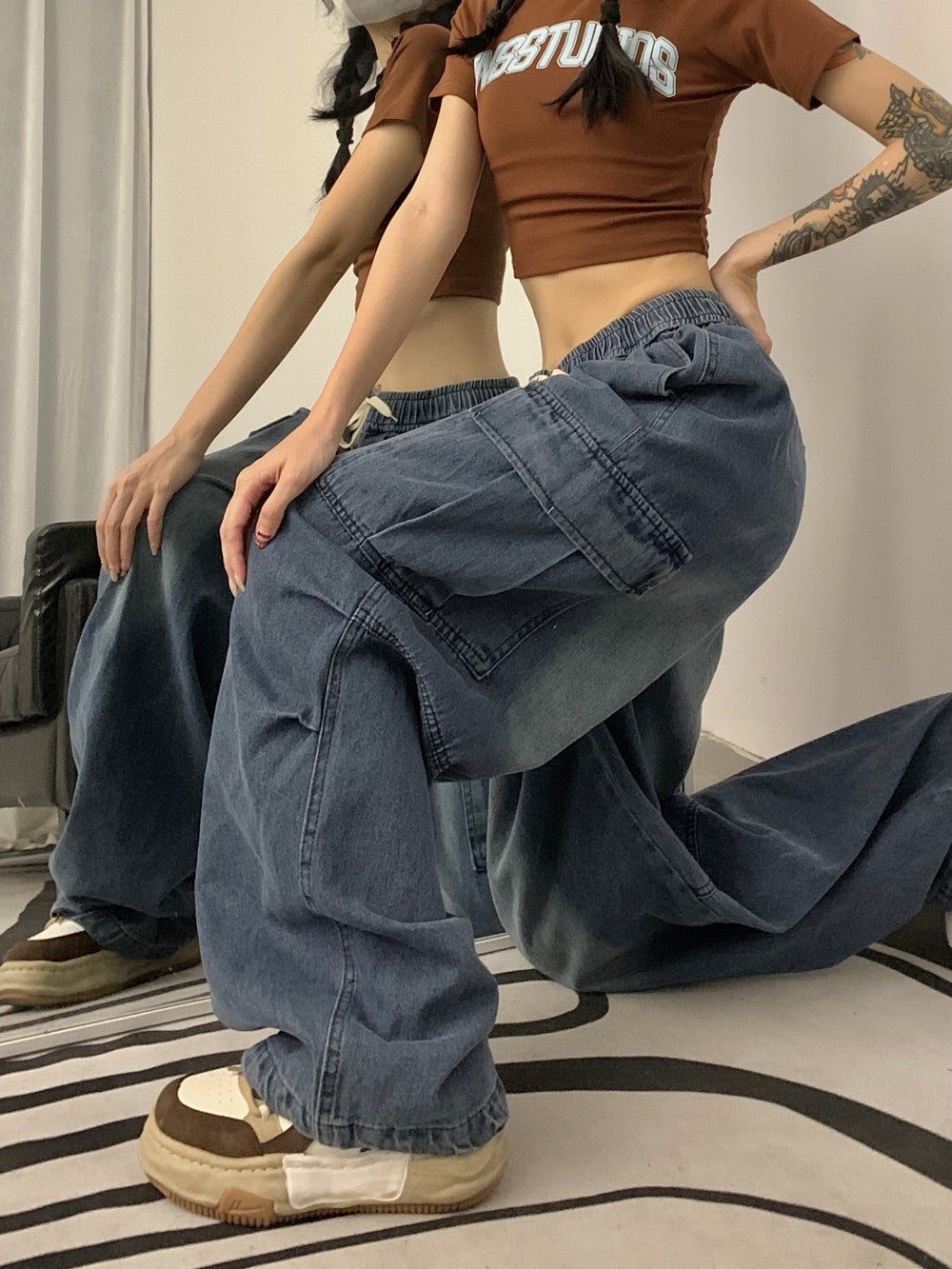 Pantaloni Baggy Vintage Cargo