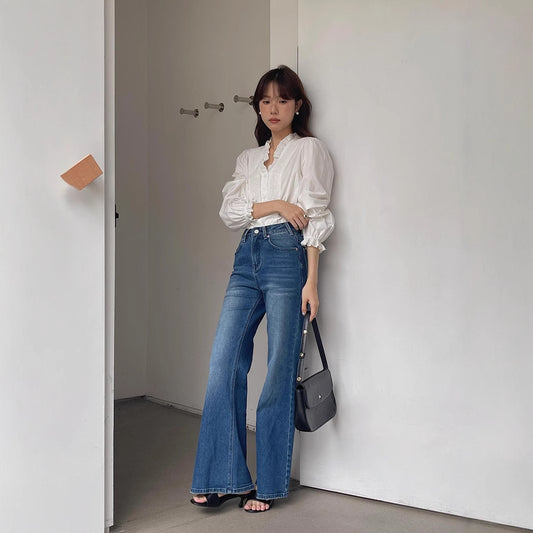 Pantaloni „Talie Înaltă Urban Chic”