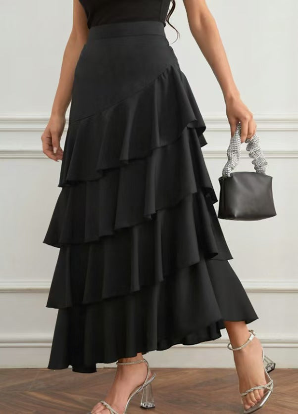 Slimming High Waist Irregular Long Skirt