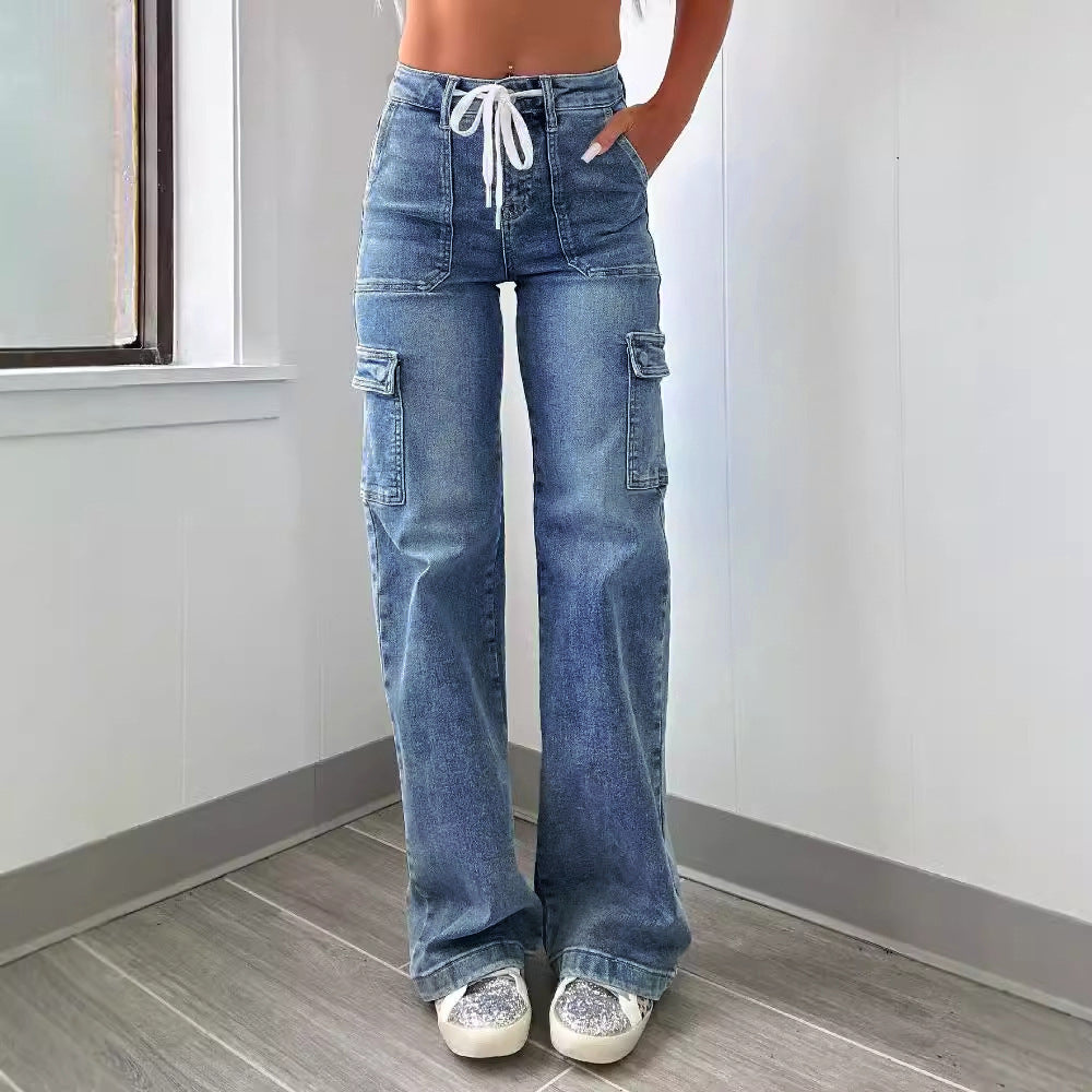 Pantaloni „Cargo Chic Denim”