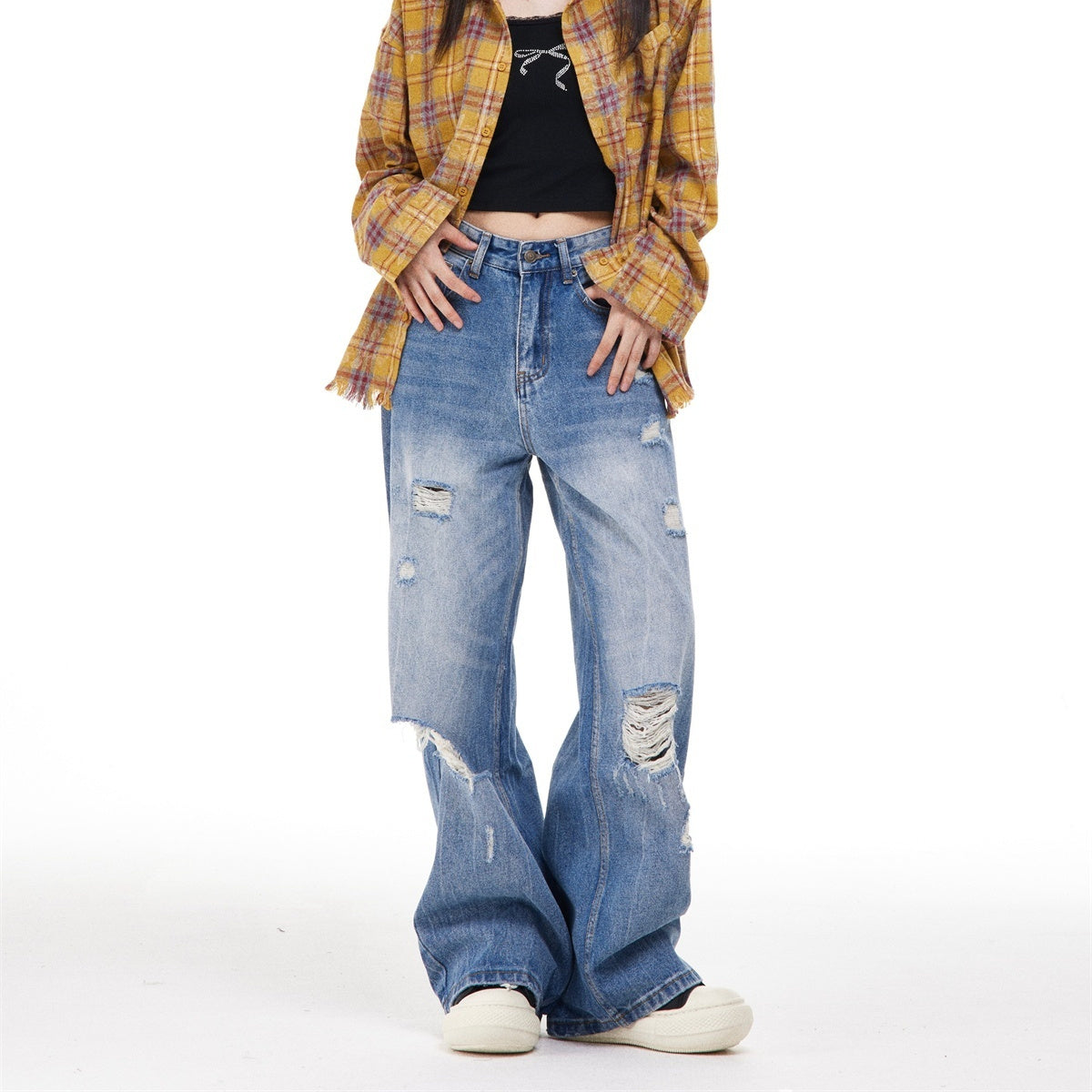 Pantaloni „Ripped Blue Freedom”