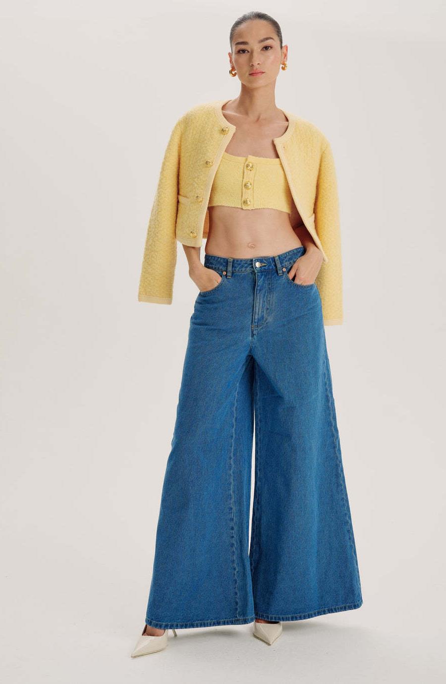 Pantaloni „Retro Wide Flow”