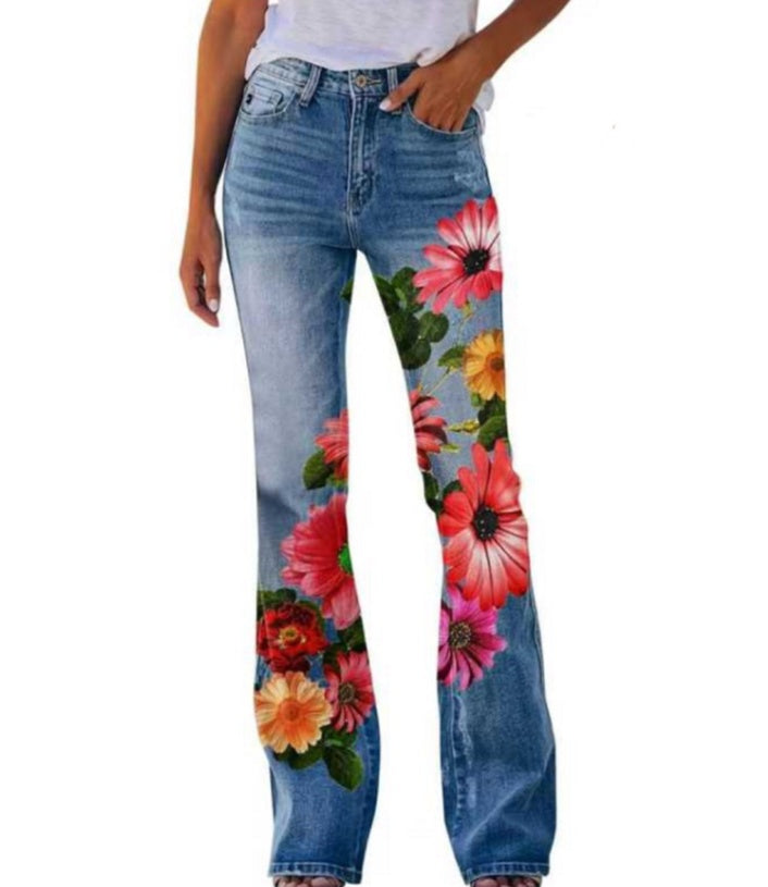 Pantaloni „Floral Bloom Effect”