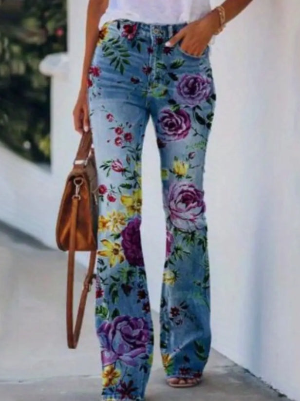 Pantaloni „Floral Bloom Effect”