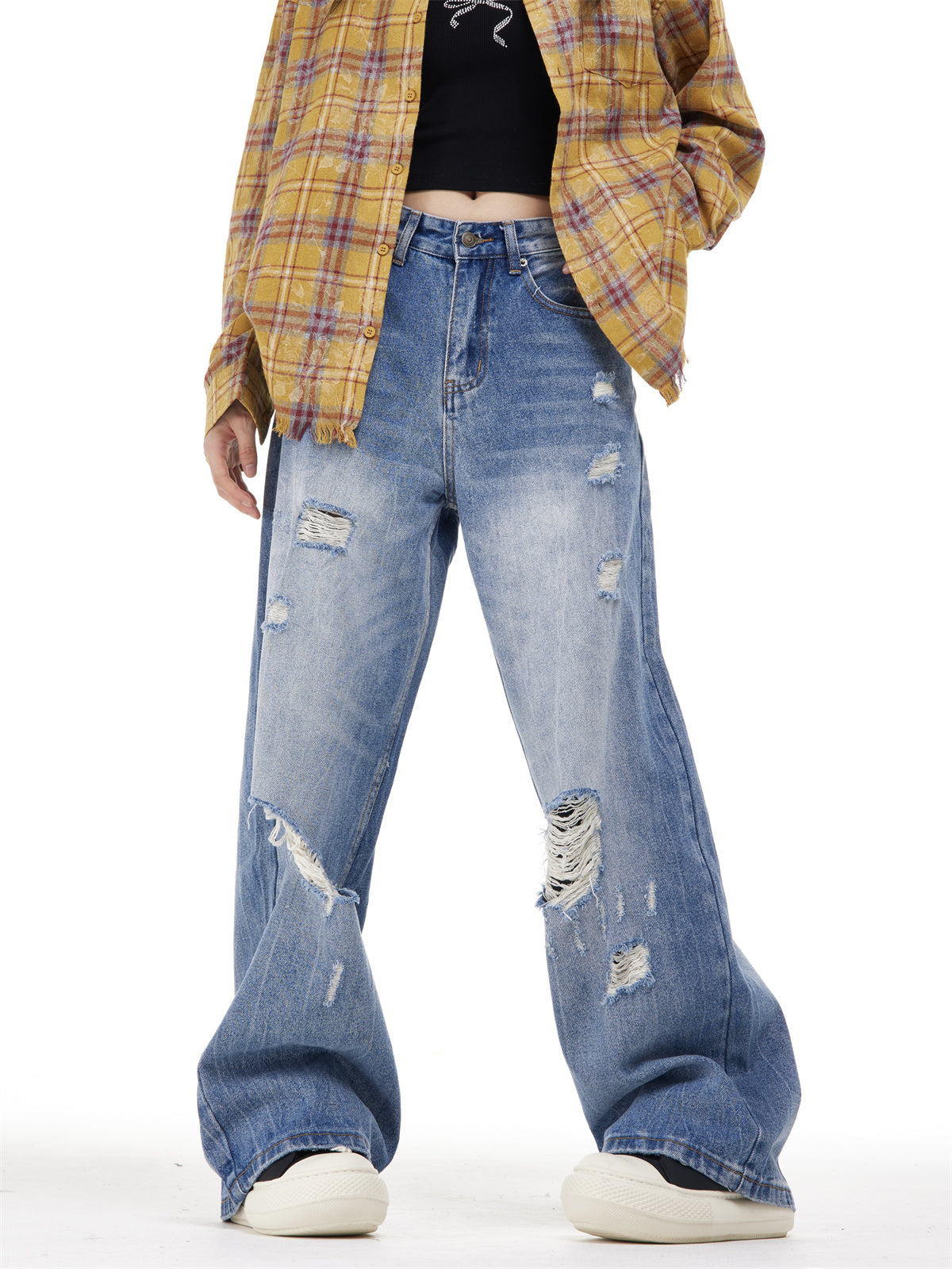 Pantaloni „Ripped Blue Freedom”