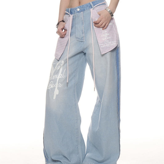 Pantaloni „Retro Love Patch”