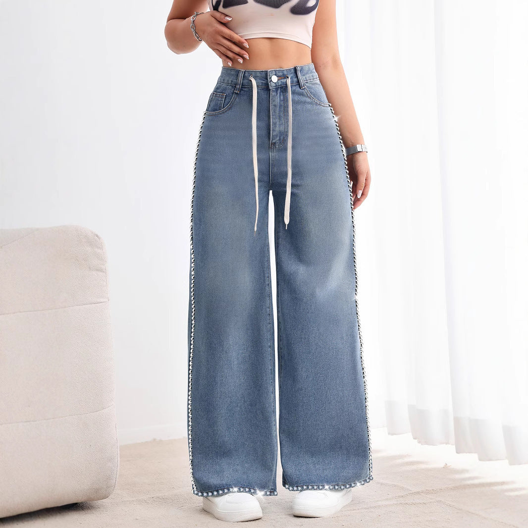 Pantaloni „Pearl Edge Wide Denim”