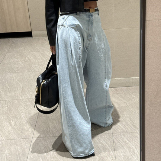 Pantaloni „Pleated Seoul Denim”